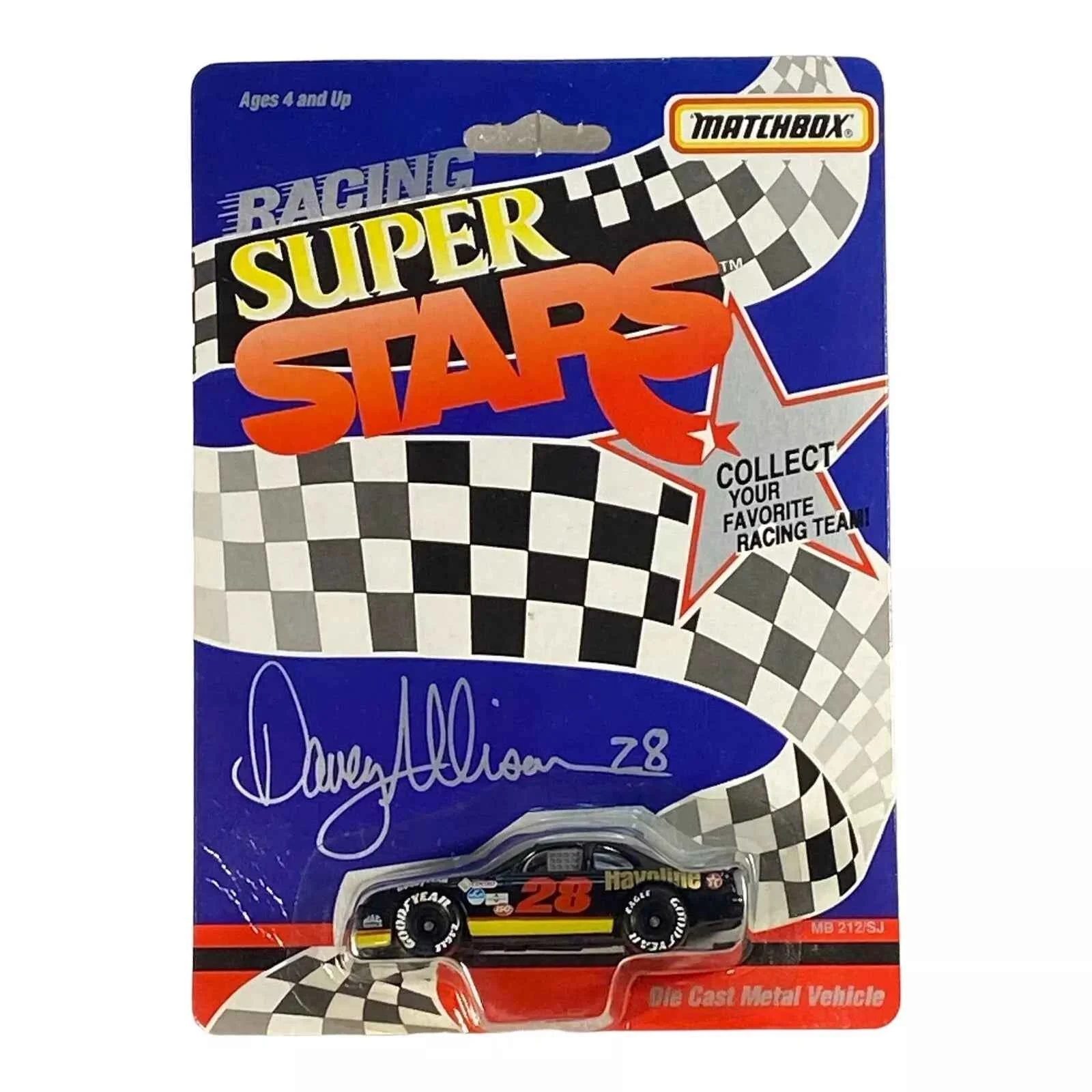 Matchbox Ford Thunderbird - Davey Allison #28 - Vintage 80's Racing Super Stars
